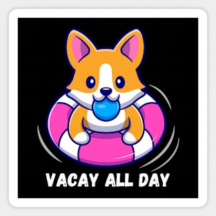 Corgi On Vacation Magnet